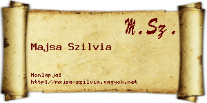 Majsa Szilvia névjegykártya