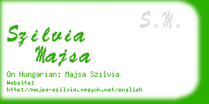 szilvia majsa business card